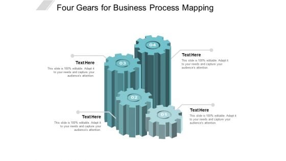 Four Gears For Business Process Mapping Ppt Powerpoint Presentation Icon Layouts