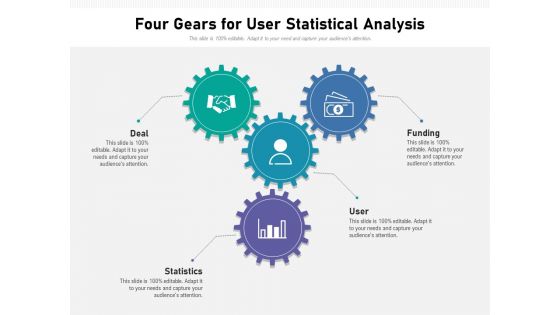 Four Gears For User Statistical Analysis Ppt PowerPoint Presentation Professional Outline PDF