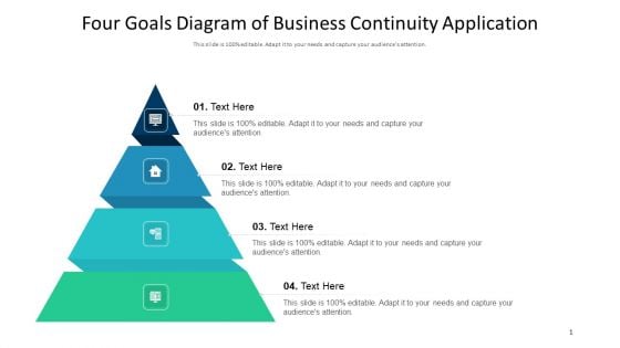 Four Goals Diagram Of Business Continuity Application Ppt PowerPoint Presentation Layouts Pictures PDF Four Goals Diagram Of Business Continuity Application Ppt PowerPoint Presentation Layouts Pictures PDF