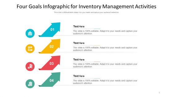 Four Goals Infographic For Inventory Management Activities Ppt PowerPoint Presentation Styles Inspiration PDF