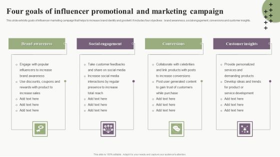 Four Goals Of Influencer Promotional And Marketing Campaign Inspiration PDF Four Goals Of Influencer Promotional And Marketing Campaign Inspiration PDF