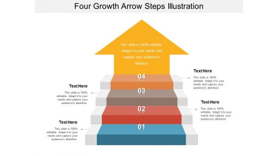 Four Growth Arrow Steps Illustration Ppt PowerPoint Presentation Gallery Structure PDF