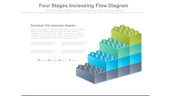 Four Growth Steps Lego Blocks Design Powerpoint Slides