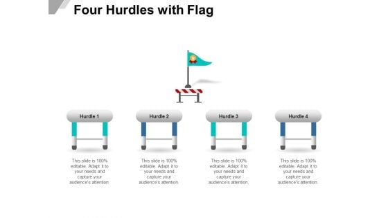 Four Hurdles With Flag Ppt PowerPoint Presentation Styles Guidelines