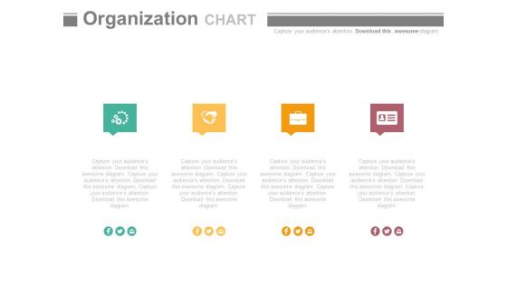 Four Icons For Marketing Campaign Template Powerpoint Template