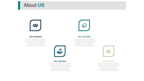 Four Icons Of Companys Incorporation Strategies Powerpoint Slides