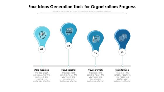 Four Ideas Generation Tools For Organizations Progress Ppt PowerPoint Presentation Professional Clipart Images PDF Four Ideas Generation Tools For Organizations Progress Ppt PowerPoint Presentation Professional Clipart Images PDF