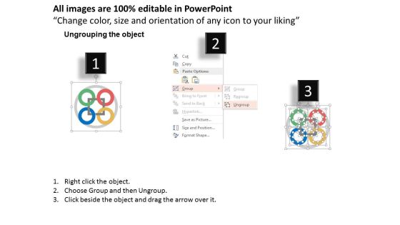 Four Interconnected Circular Steps Powerpoint Templates Slide02