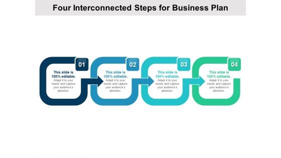 Four Interconnected Steps For Business Plan Ppt PowerPoint Presentation Infographic Template Layout PDF