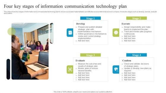 Four Key Stages Of Information Communication Technology Plan Professional PDF