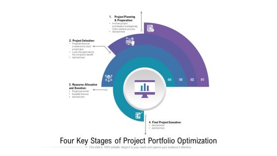 Four Key Stages Of Project Portfolio Optimization Ppt PowerPoint Presentation Gallery Infographic Template PDF