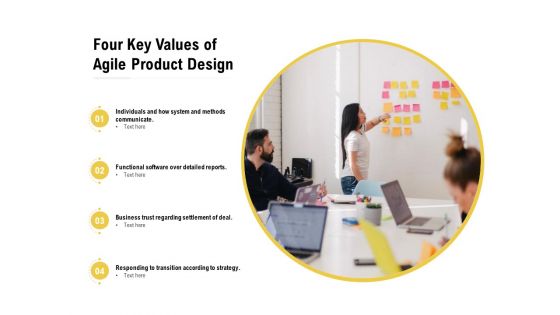 Four Key Values Of Agile Product Design Ppt PowerPoint Presentation File Inspiration PDF