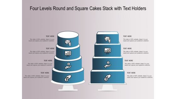 Four Levels Round And Square Cakes Stack With Text Holders Ppt PowerPoint Presentation Professional Visuals PDF Four Levels Round And Square Cakes Stack With Text Holders Ppt PowerPoint Presentation Professional Visuals PDF