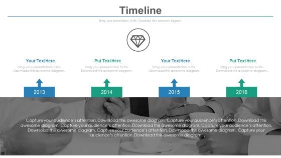 Four Linear Arrows Timeline For Business Agenda Powerpoint Slides