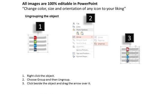Four Linear Options Tags Powerpoint Template