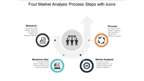 Four Market Analysis Process Steps With Icons Ppt Powerpoint Presentation Outline Gallery