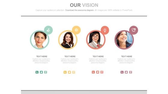 Four Members Of Management Team Powerpoint Slides Four Members Of Management Team Powerpoint Slides