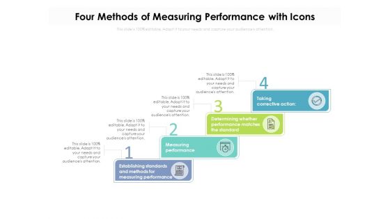 Four Methods Of Measuring Performance With Icons Ppt PowerPoint Presentation Gallery File Formats PDF