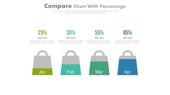 Four Months Sales Statistics Chart Powerpoint Slides