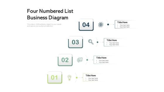 Four Numbered List Business Diagram Ppt PowerPoint Presentation Gallery Graphic Images