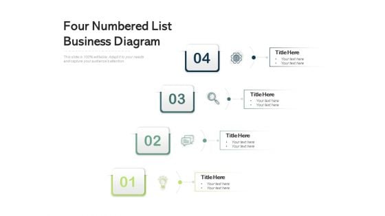 Four Numbered List Business Diagram Ppt PowerPoint Presentation Gallery Graphic Images