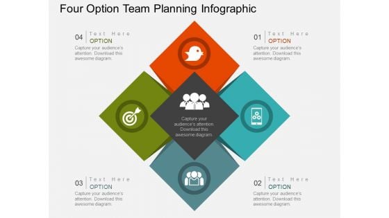 Four Option Team Planning Infographic Powerpoint Template