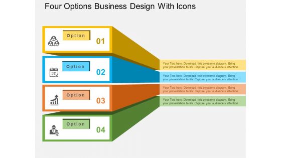 Four Options Business Design With Icons Powerpoint Templates