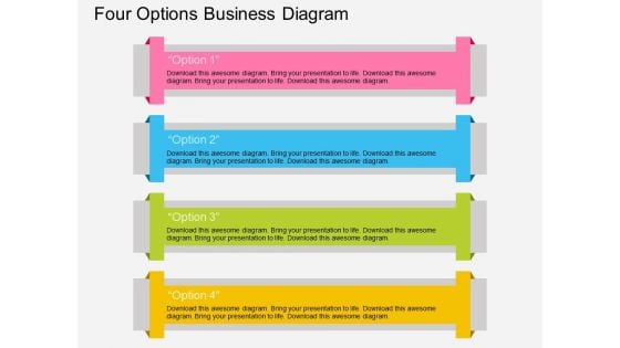 Four Options Business Diagram Powerpoint Template
