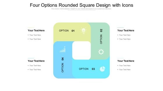 Four Options Rounded Square Design With Icons Ppt PowerPoint Presentation Infographics Elements