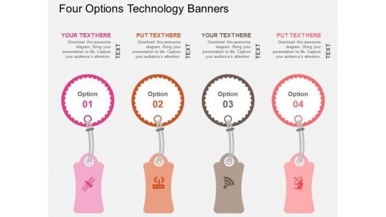 Four Options Technology Banners Powerpoint Templates