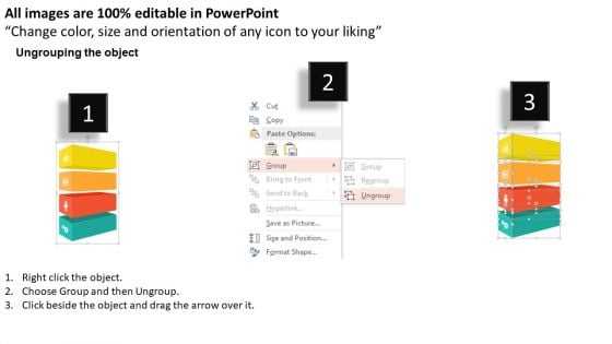 Four Options With Gears Mike And Graph Icons Powerpoint Templates