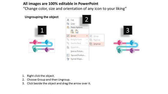 Four Options Zigzag Infographics Powerpoint Template