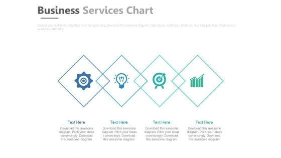 Four Overlapping Steps With Icons Powerpoint Template