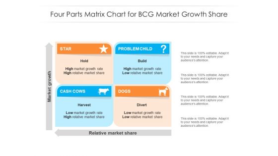 Four Parts Matrix Chart For BCG Market Growth Share Ppt PowerPoint Presentation Gallery Inspiration PDF Four Parts Matrix Chart For BCG Market Growth Share Ppt PowerPoint Presentation Gallery Inspiration PDF