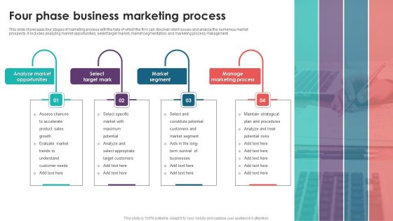 Four Phase Business Marketing Process Brochure PDF