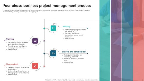 Four Phase Process Ppt PowerPoint Presentation Complete With Slides
