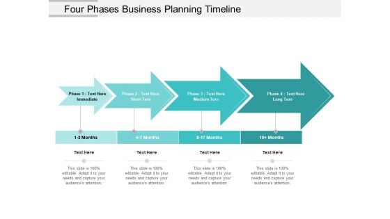 Four Phases Business Planning Timeline Ppt PowerPoint Presentation Ideas Clipart Images