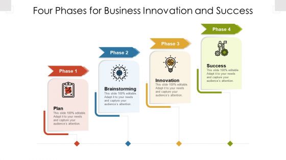 Four Phases For Business Innovation And Success Ppt PowerPoint Presentation File Designs Download PDF