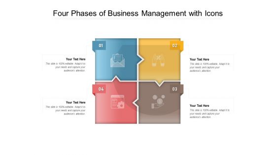 Four Phases Of Business Management With Icons Ppt PowerPoint Presentation File Background Images