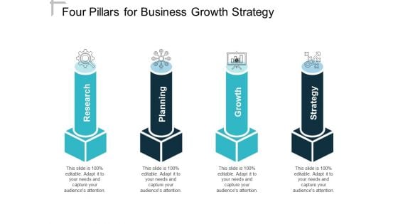 Four Pillars For Business Growth Strategy Ppt Powerpoint Presentation Professional Deck