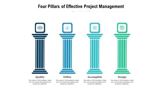 Four Pillars Of Effective Project Management Ppt PowerPoint Presentation Styles Mockup PDF