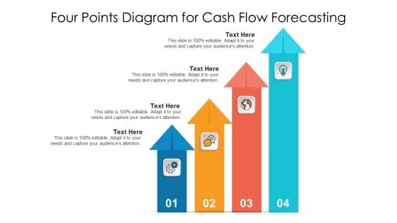 Four Points Diagram For Cash Flow Forecasting Ppt PowerPoint Presentation File Slides PDF