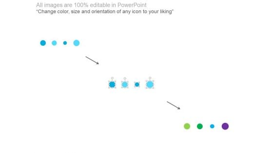 Four Points Diagram With Business Icons Powerpoint Slides