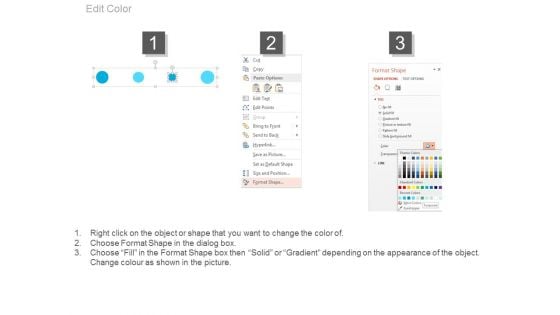 Four Points Diagram With Business Icons Powerpoint Slides