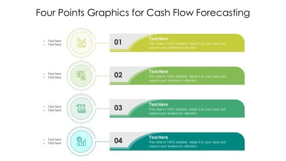 Four Points Graphics For Cash Flow Forecasting Ppt PowerPoint Presentation Gallery Model PDF