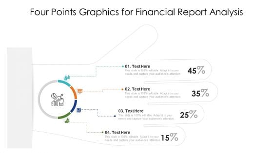 Four Points Graphics For Financial Report Analysis Ppt PowerPoint Presentation File Ideas PDF