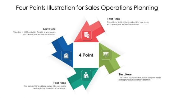 Four Points Illustration For Sales Operations Planning Ppt PowerPoint Presentation File Samples PDF