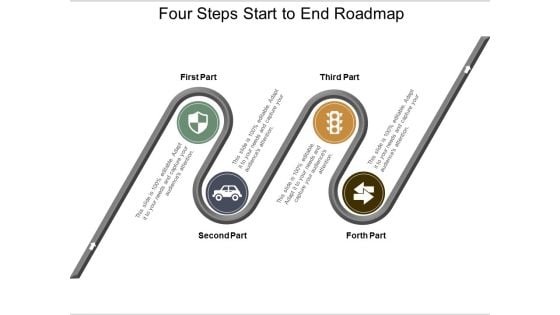 Four Points Roadmap With Icons Ppt Powerpoint Presentation Outline Structure