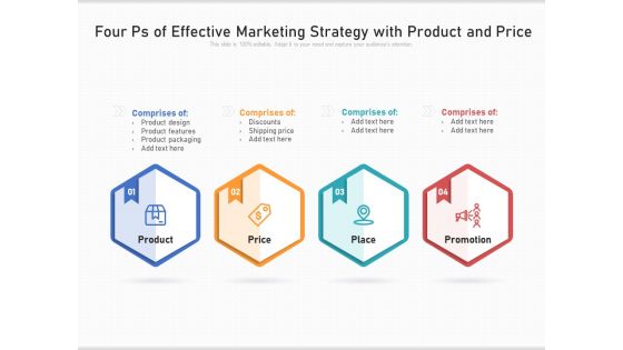 Four Ps Of Effective Marketing Strategy With Product And Price Ppt PowerPoint Presentation File Gallery PDF