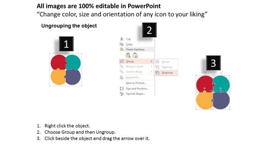 Four Puzzle Steps With Icons Powerpoint Templates